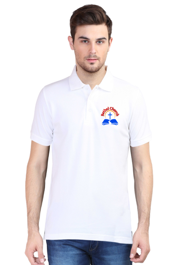 White BC Polo Half T-Shirt - Image 2